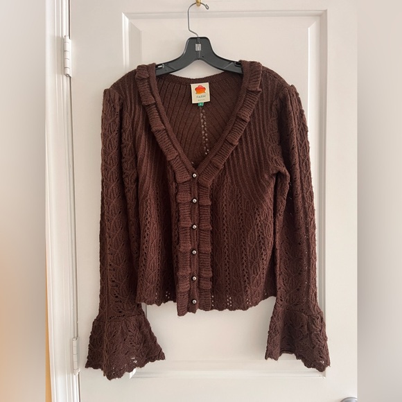 Farm Rio Brown cardigan. NWOT - Picture 3 of 8